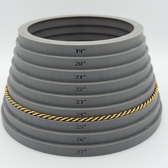 Vtg Avon Gold Toned Rope Chain Black Woven Twisted Necklace Hoop Earrings Set - Picture 10 of 10